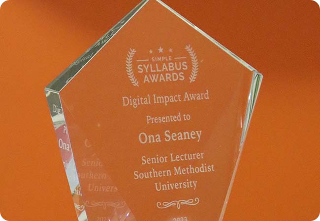 Syllabus Award SMU Ona Seaney