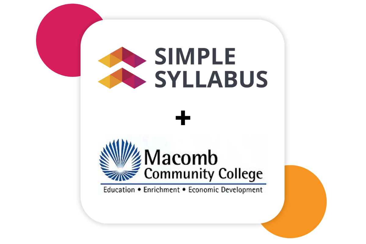 Simple Syllabus Awarded Macomb Community College RFP