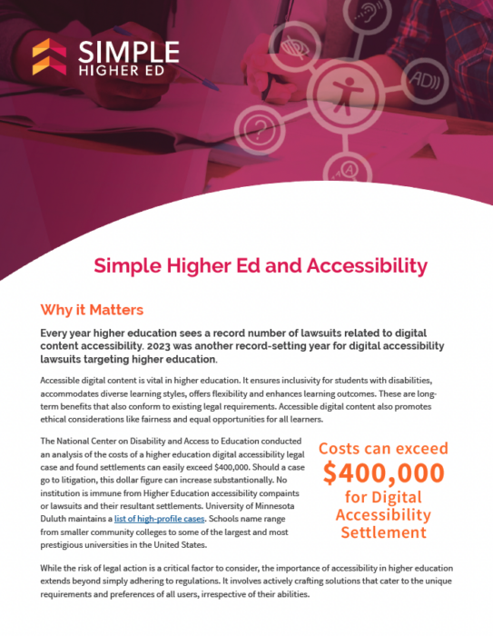 Simple Higher Ed and Accessibility - Simple Higher Ed