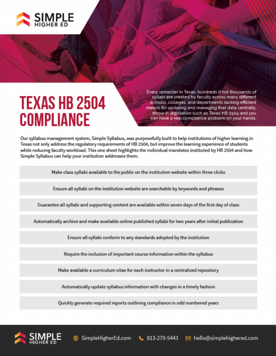Texas HB 2504 Compliance Guide - Simple Higher Ed
