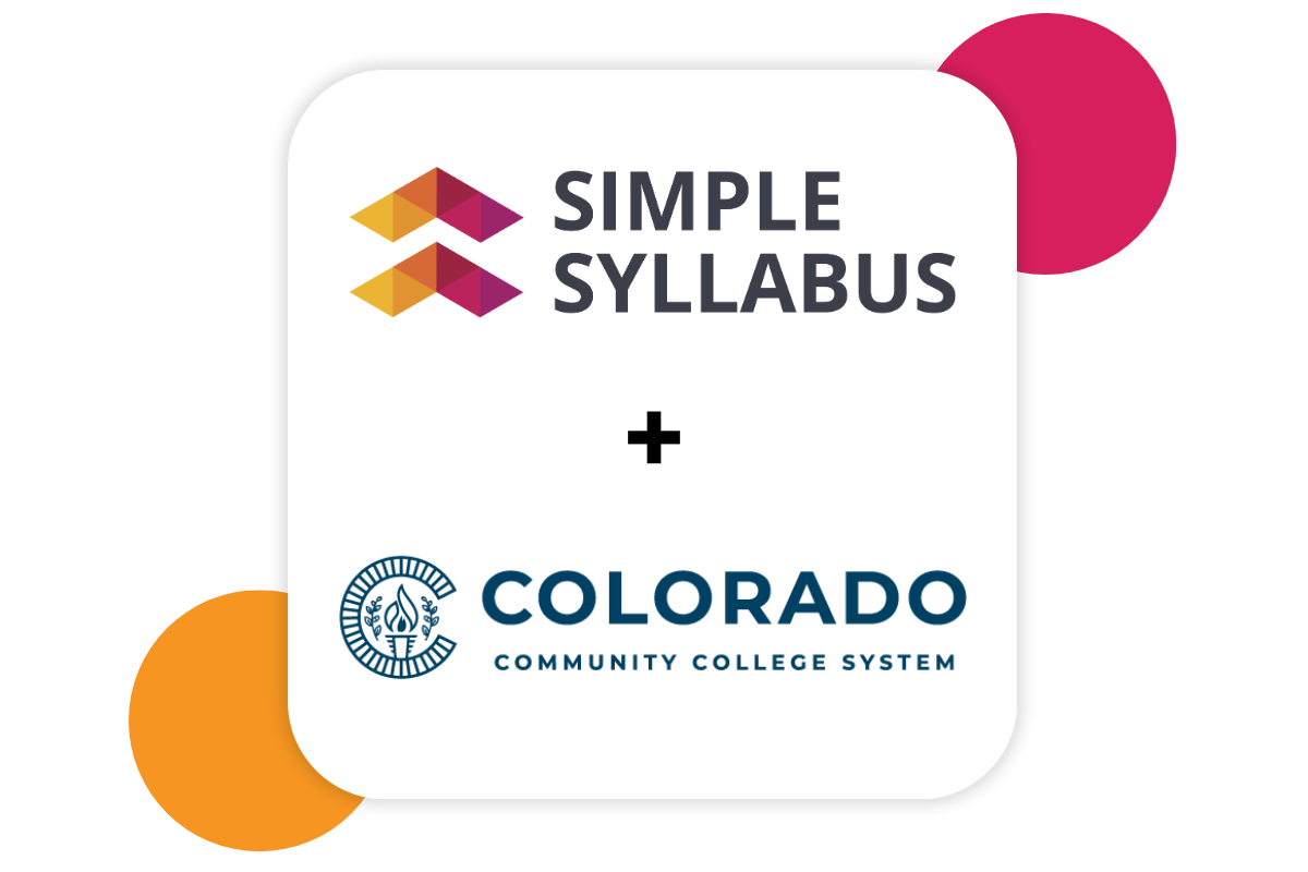 Colorado Community College System RFP No. 23-011 awarded to Simple Syllabus