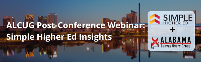 ALGUC Post-Conference Webinar Banner - Simple Higher Ed