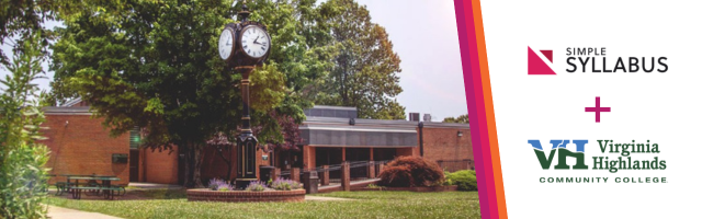 Virginia Highlands Community College and Simple Syllabus Webinar Banner