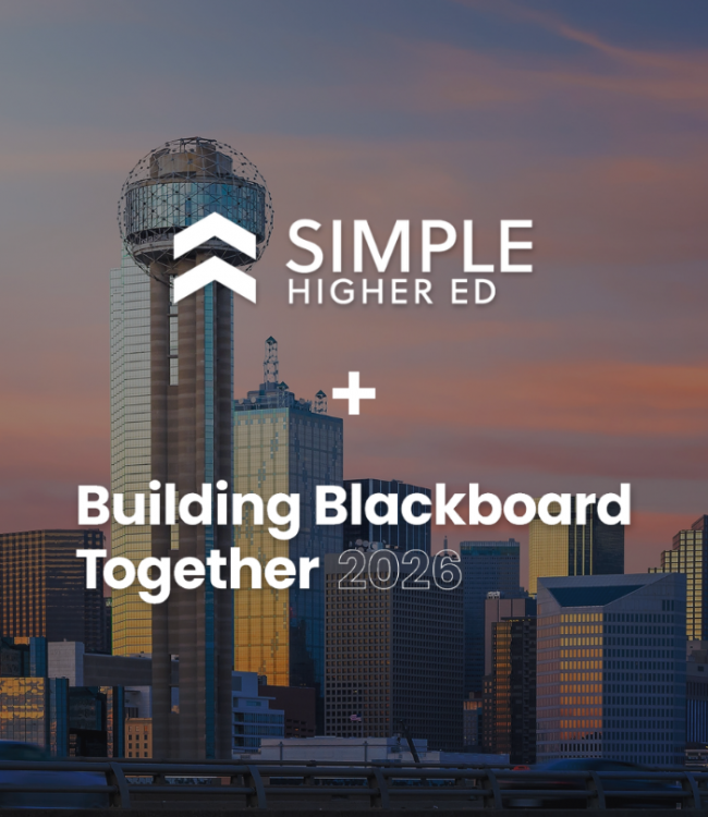 Simple Higher Ed - Building Blackboard Together 2026